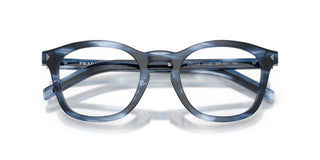 Prada PR C04V men Blue Geometric Eyeglasses