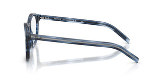Prada PR C04V men Blue Geometric Eyeglasses