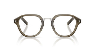 Prada PR C05V men Brown Round Eyeglasses