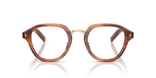 Prada PR C05V men Brown Round Eyeglasses