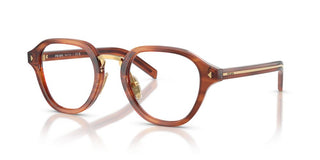Prada PR C05V men Brown Round Eyeglasses