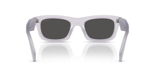 Prada PR C06S women Grey Rectangle Sunglasses