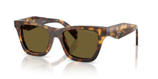 Prada PR C07S women Havana Squared Sunglasses