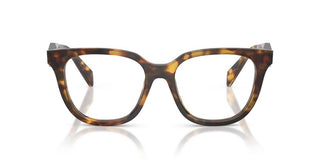 Prada PR C11V women Havana Geometric Eyeglasses