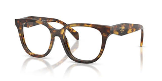 Prada PR C11V women Havana Geometric Eyeglasses