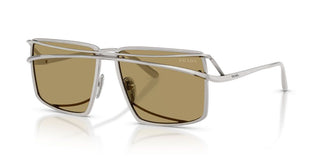 Prada PR C55S men Silver Geometric Sunglasses