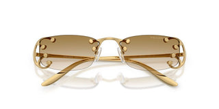 Prada PR C57S women Gold Rectangle Sunglasses