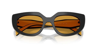 Prada Pr D02s Women Black Cat Eye Sunglasses