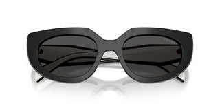 Prada Pr D02s Women Black Cat Eye Sunglasses