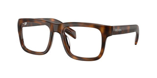 Prada PR D02V men Havana Rectangle Eyeglasses
