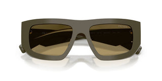 Prada Pr D04su Women Green Rectangle Sunglasses