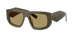 Prada Pr D04su Women Green Rectangle Sunglasses