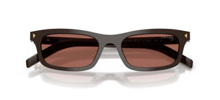 Prada PR D05S women Brown Rectangle Sunglasses