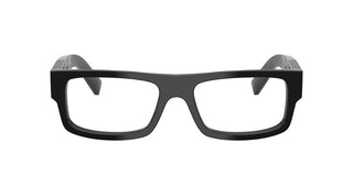 Prada PR D06V men Black Rectangle Eyeglasses