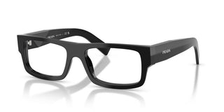 Prada PR D06V men Black Rectangle Eyeglasses