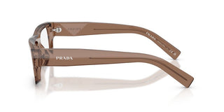Prada PR D06V men Brown Rectangle Eyeglasses