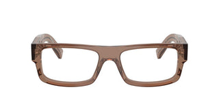 Prada PR D06V men Brown Rectangle Eyeglasses