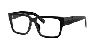 Prada PR D10VD men Black Squared Eyeglasses