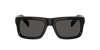 Prada PR D11S men Black Rectangle Sunglasses