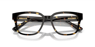 Prada PR A09V men Havana Squared Eyeglasses
