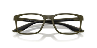 Prada Linea Rossa Ps 08rv Men Green Squared Eyeglasses