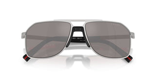 Prada Linea Rossa PS B51S men Silver Pilot Sunglasses