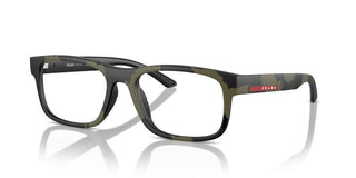 Prada Linea Rossa Ps  04qv Men Green Rectangle Eyeglasses