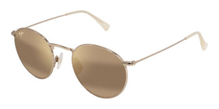 Maui Jim Pukaua Mj0667s Men Gold Round Sunglasses
