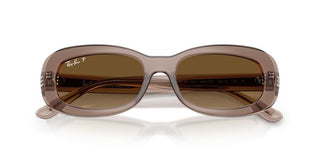 Ray-ban Rb 2221 Women Brown Oval Sunglasses