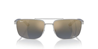 Ray-ban Rb 3737ch Unisex Silver Squared Sunglasses
