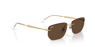 Ray-Ban RB 3768 unisex Gold Rectangle Sunglasses