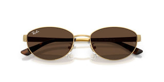 Ray-Ban RB 3774D unisex Gold Oval Sunglasses
