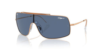 Ray-ban Rb 3897 Unisex Rose Gold Shield Sunglasses