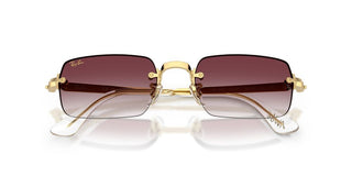 Ray-Ban RB 3928 unisex Gold Rectangle Sunglasses
