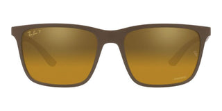 Ray-Ban RB 4385 men Brown Squared Sunglasses