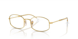 Ray-Ban RB 6510 unisex Gold Rectangle Eyeglasses
