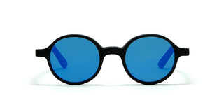 L.G.R REUNION men Black Round Sunglasses