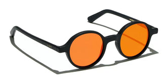 L.G.R REUNION men Black Round Sunglasses