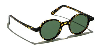 L.G.R REUNION men Havana Round Sunglasses