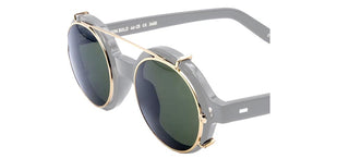L.g.r Reunion Bold/o Men Gold Round Eyeglasses
