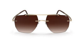 Silhouette RINCON RIMLESS 8746 unisex Gold Pilot Sunglasses