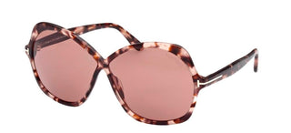 Tom Ford ROSEMIN FT 1013 unisex Havana Butterfly Sunglasses