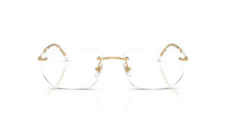 Ray-Ban RX 3768V unisex Gold Rectangle Eyeglasses