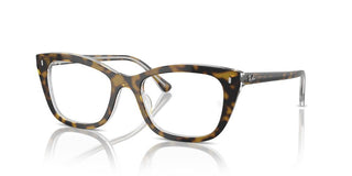 Ray-ban Rx 5433 Unisex Havana Squared Eyeglasses