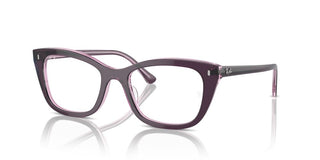 Ray-ban Rx 5433 Unisex Violet Squared Eyeglasses