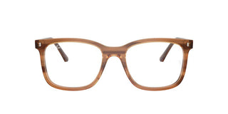 Ray-ban Rx 5446 Unisex Brown Squared Eyeglasses