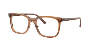 Ray-ban Rx 5446 Unisex Brown Squared Eyeglasses