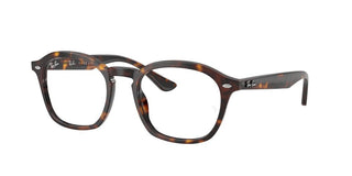Ray-Ban RX 5451 unisex Havana Squared Eyeglasses