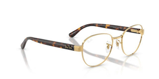 Ray-Ban RX 6543 unisex Gold Round Eyeglasses
