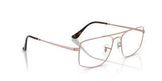Ray-ban Rx 6579 Unisex Rose Gold Geometric Eyeglasses